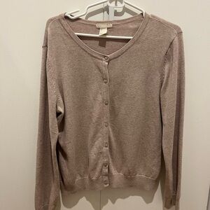 H&M Taupe Basic cardigan. 100% cotton